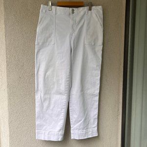 Reitmans White Crop Wide-Leg Carpenter Jeans
